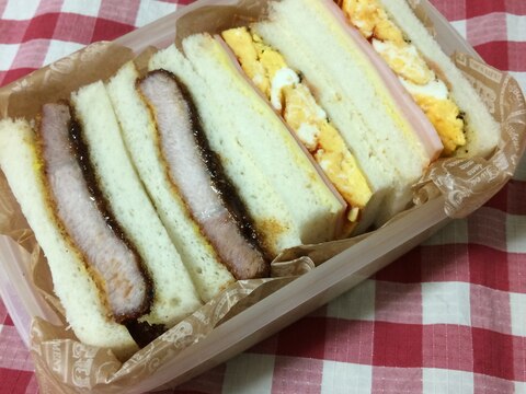 うちのお弁当 カツサンド弁当 部活